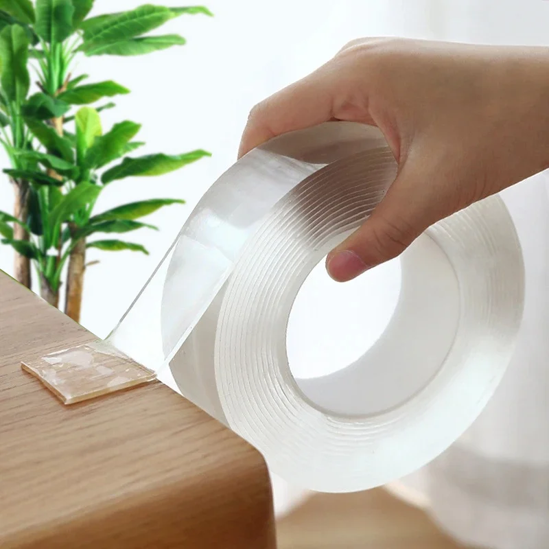 

Nano Double Sided Tape Heavy Duty Transparent Adhesive Strips Strong Sticky Multipurpose Reusable Waterproof Mounting Tape