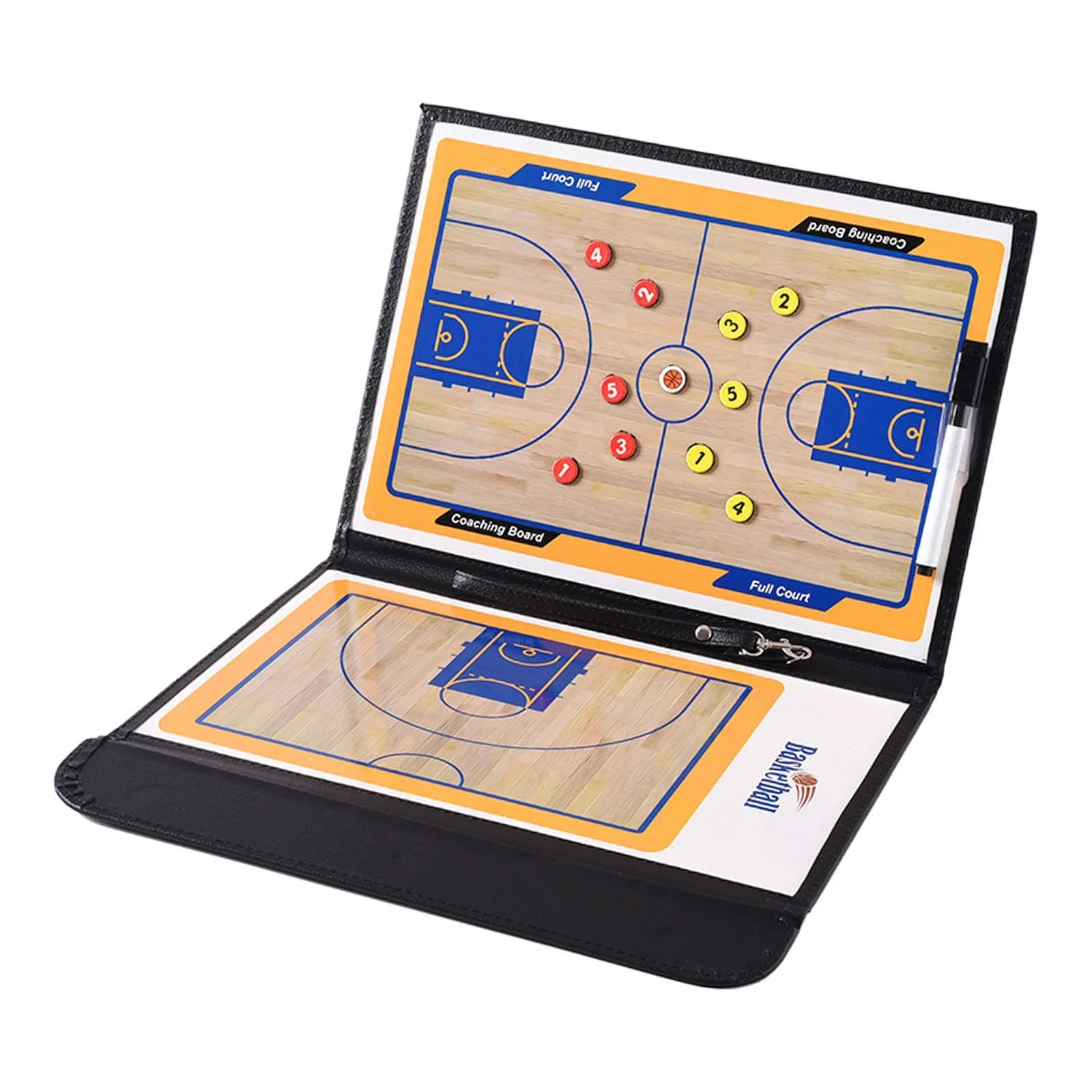 Basketball Coaching Clipboard Kit with Dry Erase Coaches Marker Pen Tactics Equipment   Board for Accessories