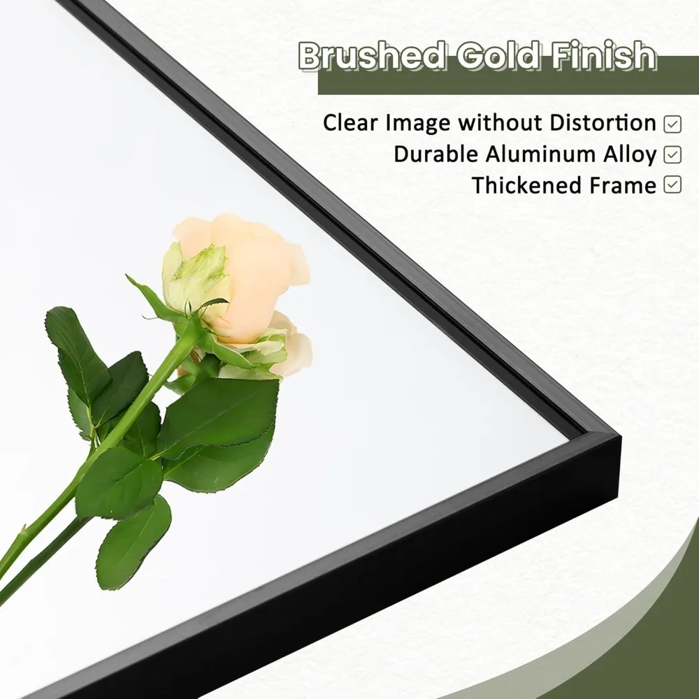 Full-Length Wall Mirror with Stand, 64 x 21, Black, Ideal for Bedrooms and Dressing Rooms, Leaning or Hanging Option