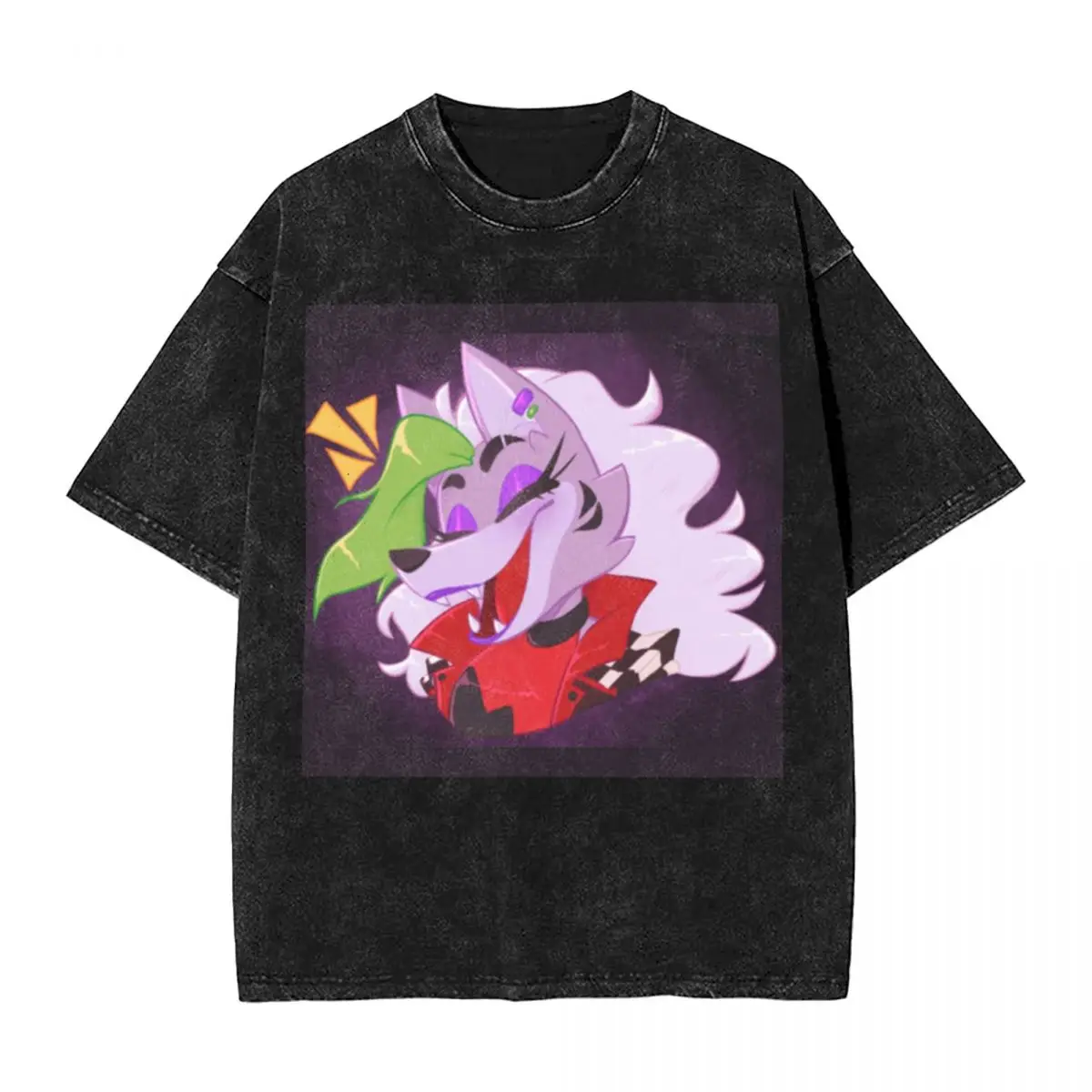 تي شيرت Roxanne Wolf Hip Hop بأكمام قصيرة تي شيرت مغسول تي شيرت قطني للرجال والنساء #4