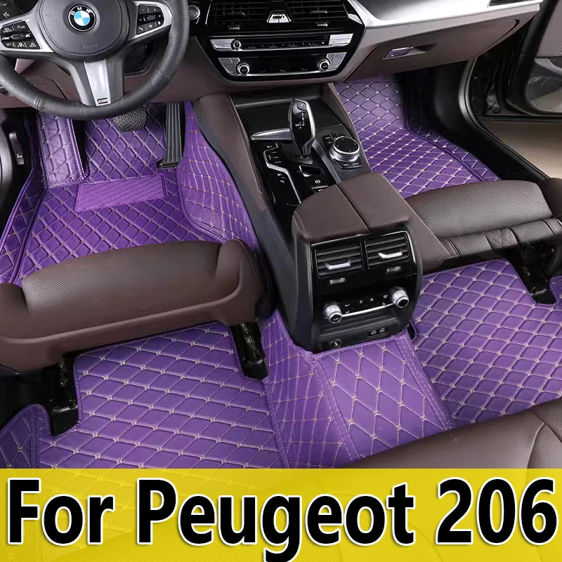 

Custom Car Floor Mats For Peugeot 206 Auto Carpets Foot Coche Accessorie