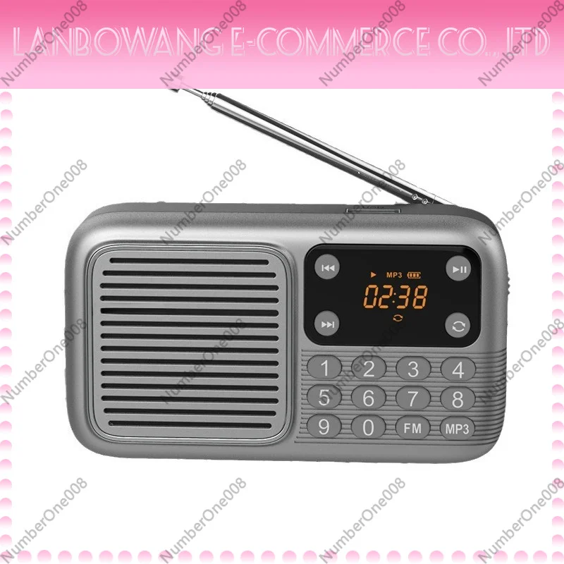 For anda S3 Simple Portable Radio Rechargeable SD Card Supported Full Band Semiconductor Radio for Elder