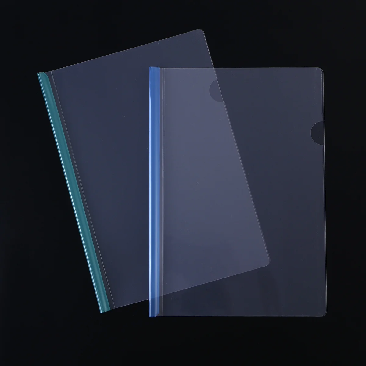 

10pcs A4 Transparent Slide Clamp File Folder Light Flexible Report Binder For Documents Papers Music Books High Capacity