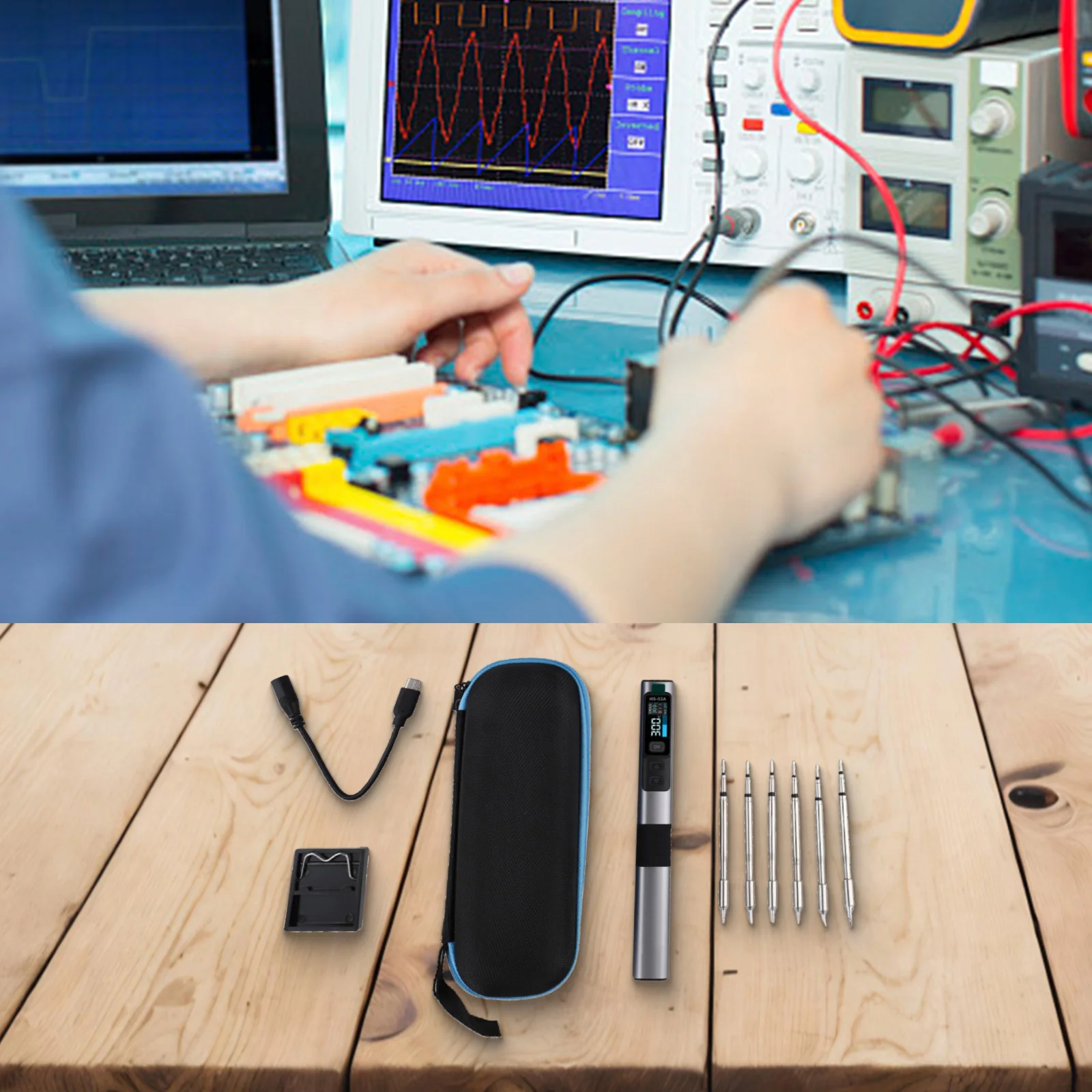 Innovative HS02A For Smart Soldering Tool PID Controlled Temperature Adjustment & Automatic Standby Mode Enhances Longevity