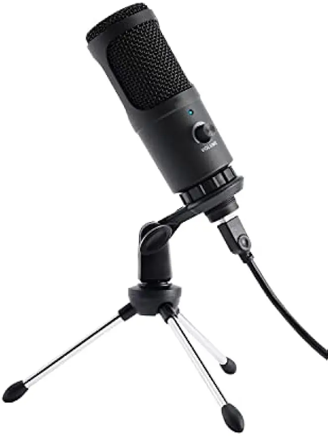 Metal Condenser Recording Microphone for Laptop MAC or Windows Cardioid Studio Recording Vocals, Voice Overs,Streaming Broadcast