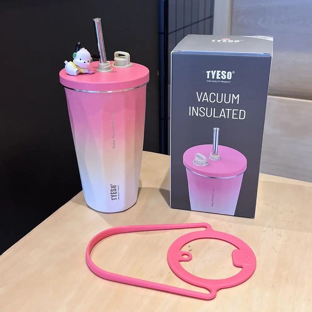 

2Pcs Silicone Water Bottle Handle Keep Drinks Hot Cold Leakproof Insulated Tumblers Universal for Tyeso 600ml/40oz