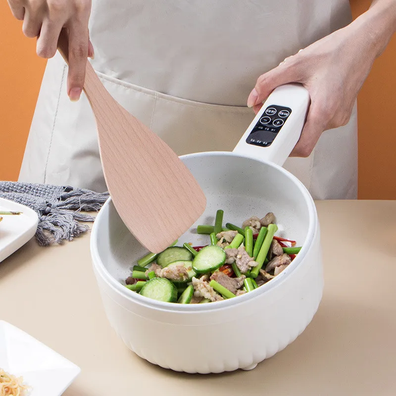 600W Smart Electric Cooker Appointment Steamer Home Noodle Cooker Non-Stick Electric Frying Pan Hot Pot Multi-Function Pot 1.6L