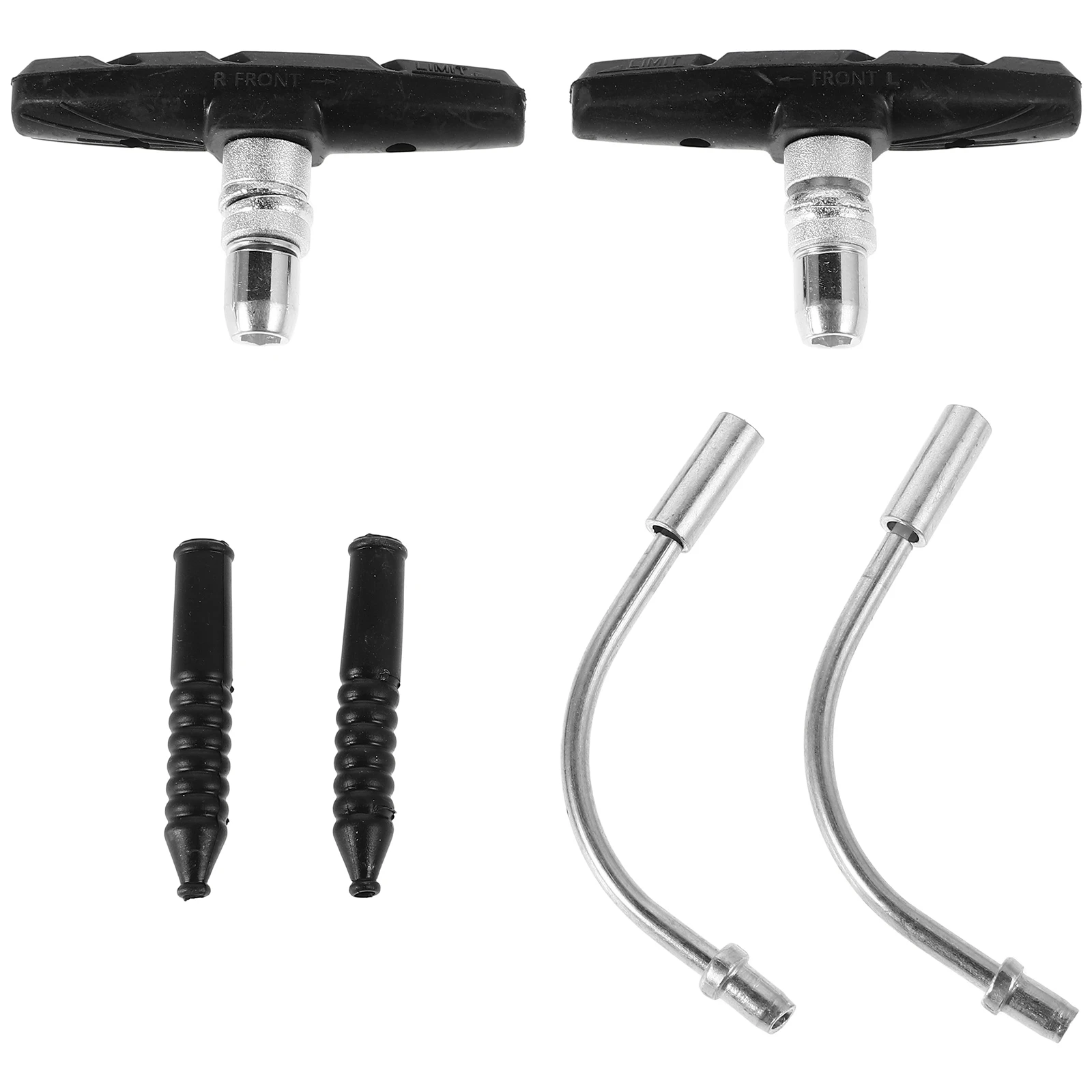 

1Pair Noiseless Mountain Bike Brake Pads Complete Set with Tube Sleeve for Safe Bike Brake Base Bicycle Parts