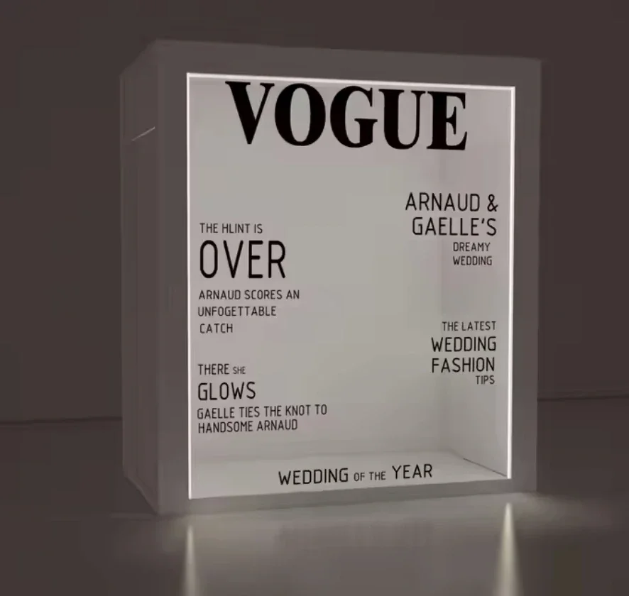 Fashion Magazine box Photography Background Advertising Trade Show Vogue Magazine Photo Booth