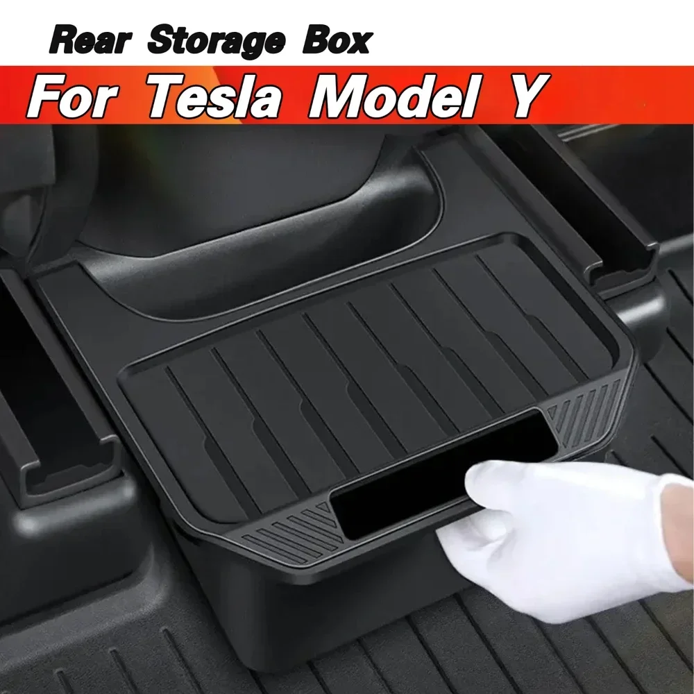 Rear Seat Storage Box for Tesla Model 3 Highland 2024 Backseat Magnetic Suction Trash Can Garbage Bin New Model3+ Accessories