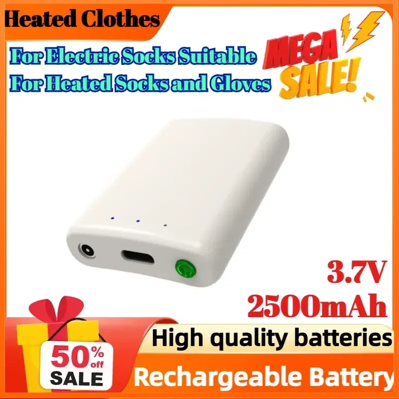

3.7V 2500mAh Rechargeable Battery for Electric Socks Suitable for Heated Socks and Gloves Polymer Lithium Battery