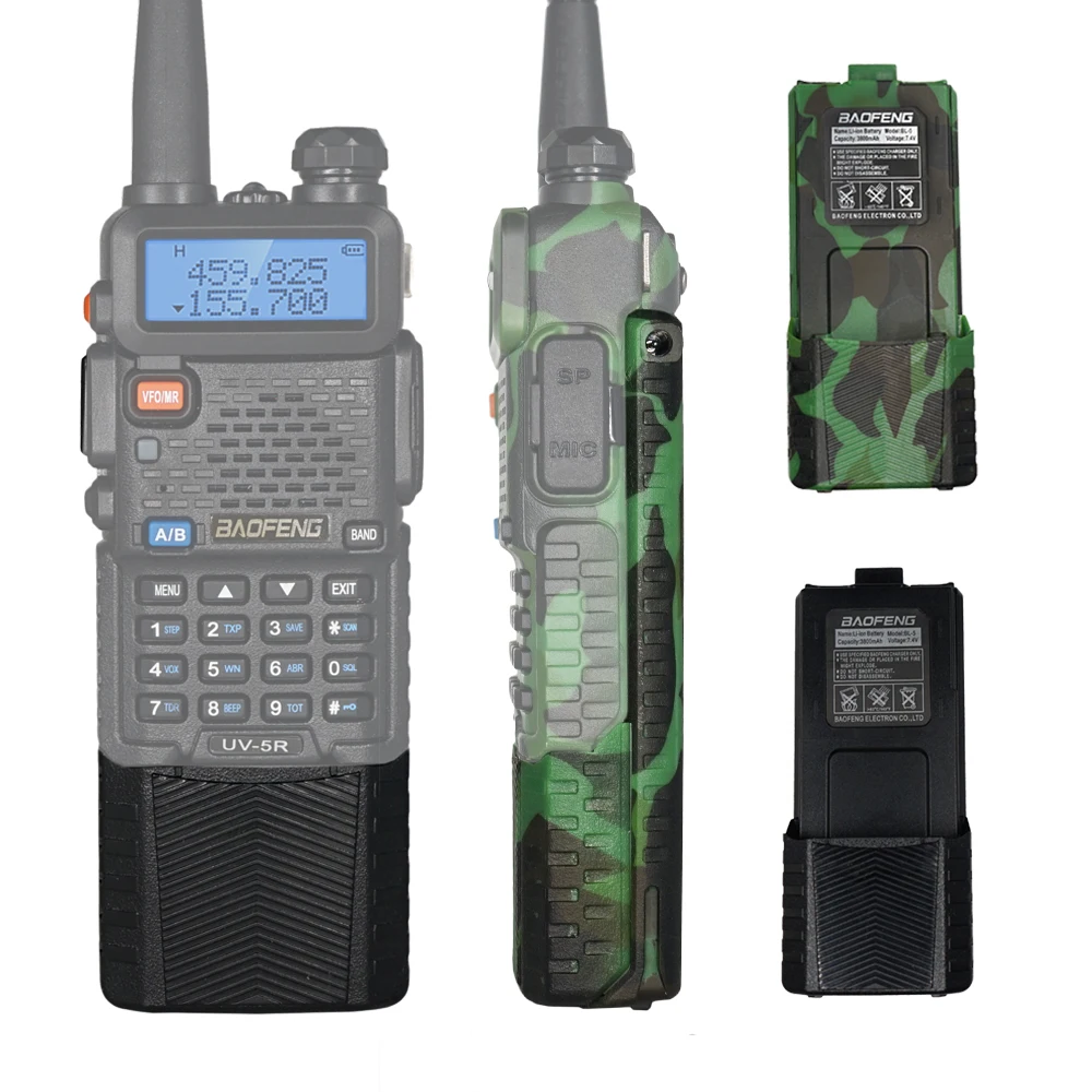 Baofeng 1800mAH/3800mAh UV-5R Walkie Talkie Enlarge Li-ion Battery BL-5 For UV5R UV5RE UV5RA Two Way Radio Accessories Power