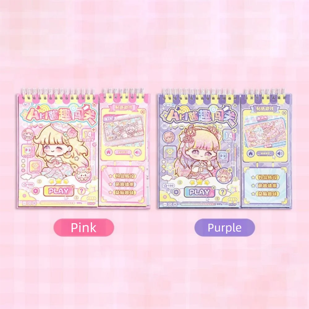 Cartoon 3D Game Levels Stickers Multicolor Stacking and Pasting Decorative Game Stickers PET Scrapbook DIY Scene Decals