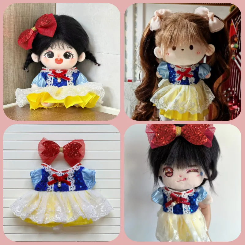 Love and Deepspace 20cm Cotton Doll Dress Up Clothes Lolita Maid Dress Cute Fresh Princess Small Skirtand headband dress up