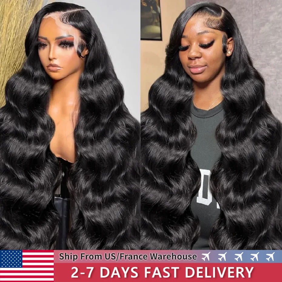 HD Transparent Body Wave 13x6 Lace Frontal Human Hair Wigs Remy Raw Brazilian Wavy 13x4 Lace Front Wig For Women 4x4 Closure Wig