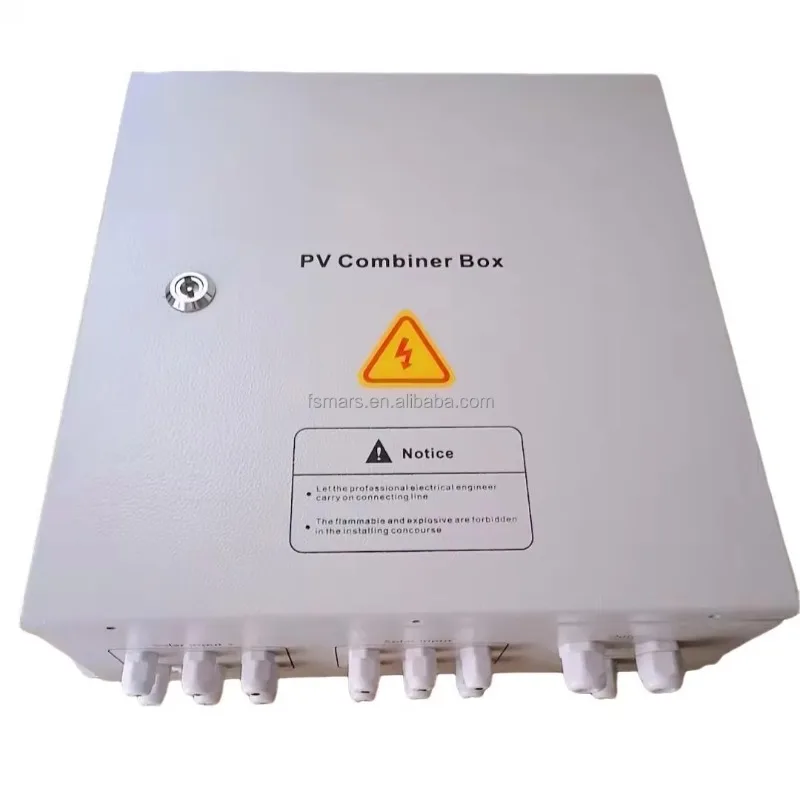 Waterproof 4-8 String PV Combiner Box 4 Input Output Solar DC 1000V Blue Easy Installation MS Brand for Solar Mounting Rail