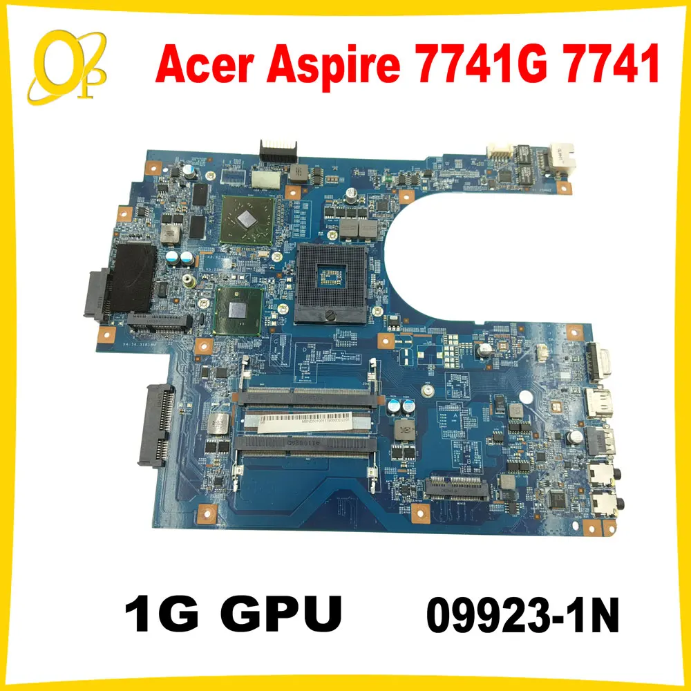 

48.4HN01.01N 09923-1N Mainboard for Acer Aspire 7741G 7741 Laptop Mainboard MBBJ901001 MBRCB01001 JE70-CP DDR3 1GB GPU Tested