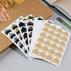 120PCS Corner Stickers DIY Vintage Corner Kraft Paper Stickers Scrapbook Self-Adhesive Photo Album accessories Corner Stickers