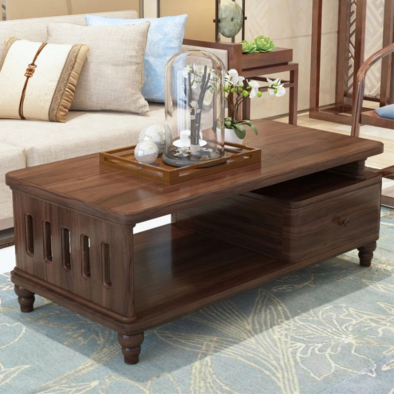 

Small apartment with drawers Chinese log creative tea table