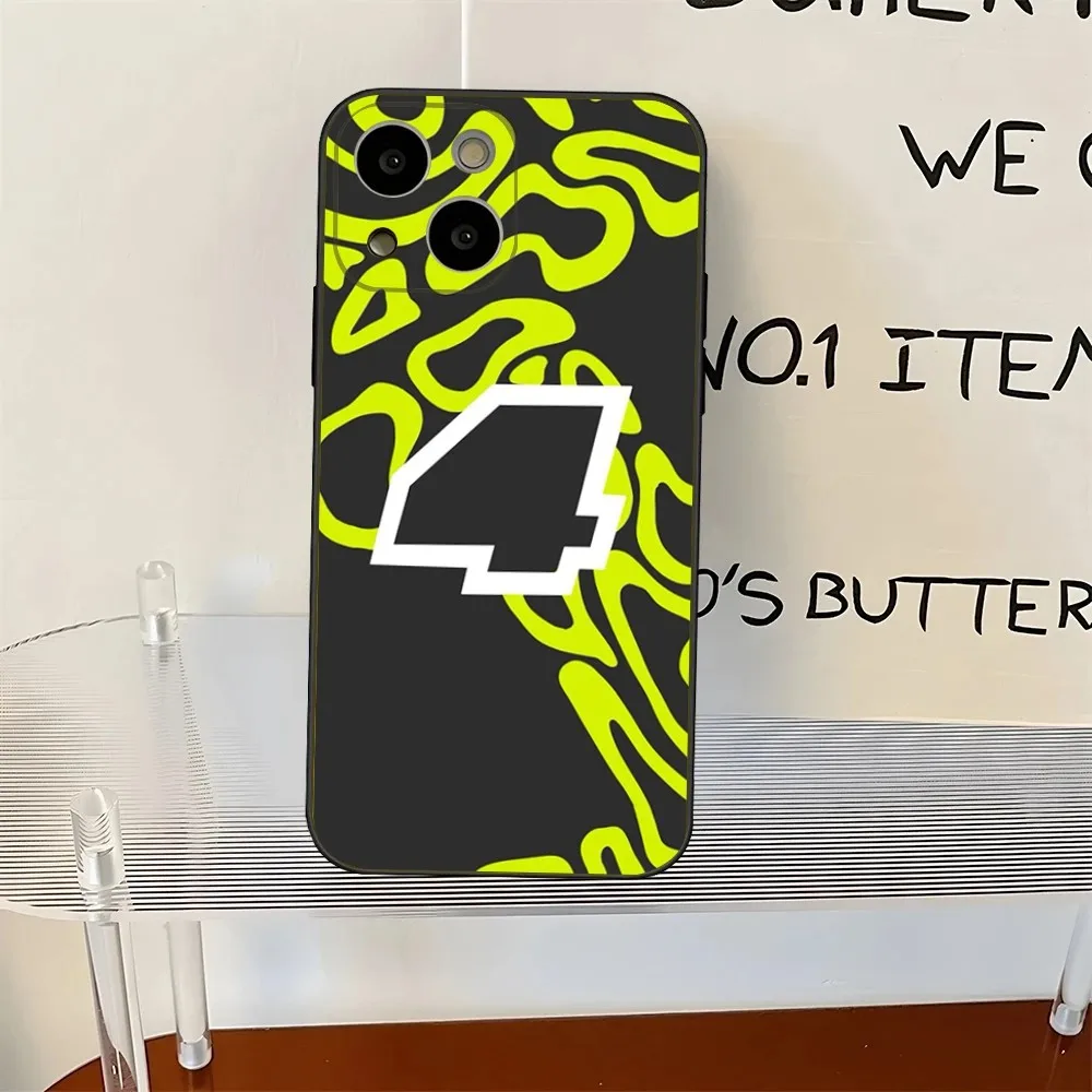 حافظة هاتف Formula 1 L-LandoS N-Norris 2024 لهاتف iPhone 16,15,14,13,12,Pro,Max,11,7,8,Plus,XR,XS Max من السيليكون المقاوم للصدمات