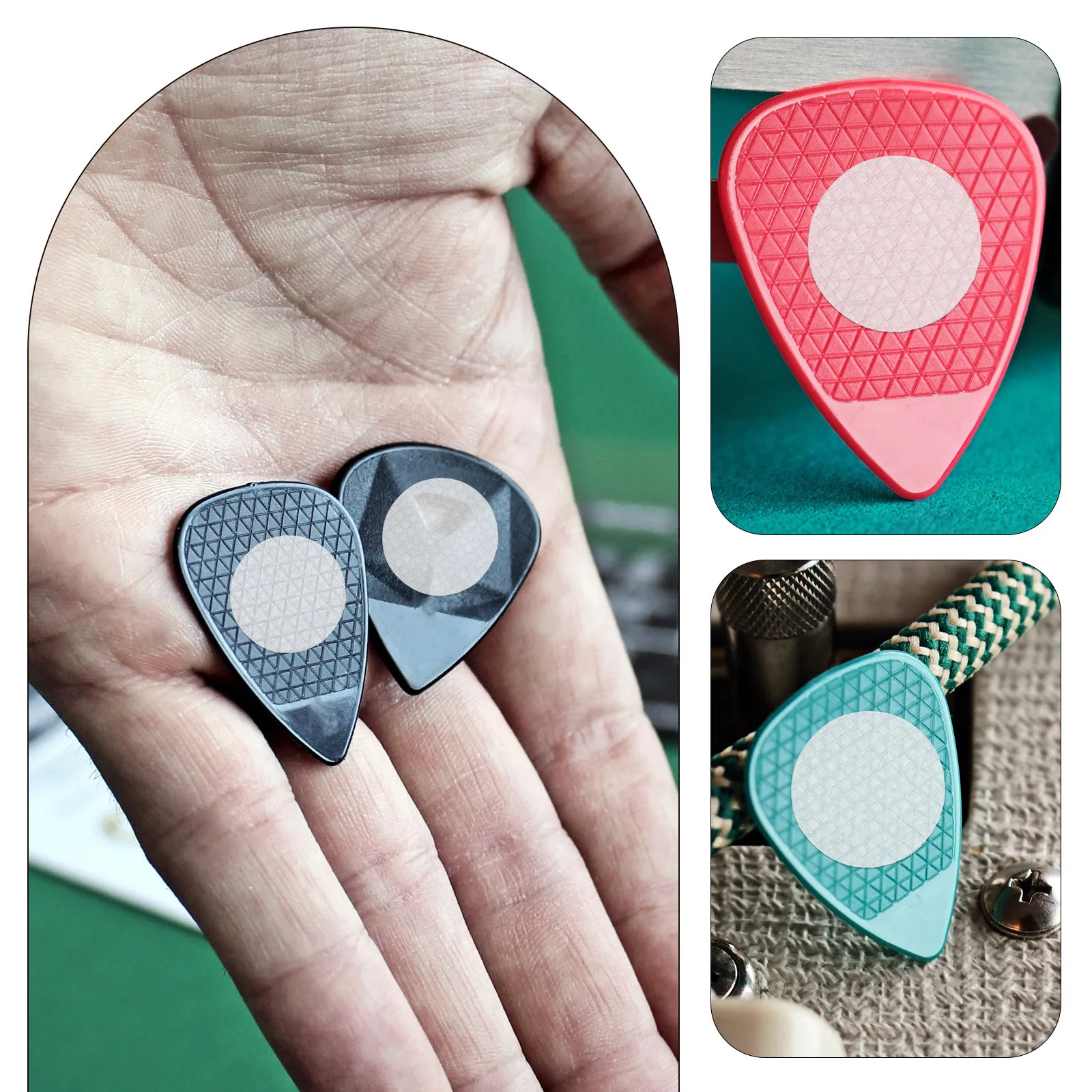 

20Pcs Anti Slip Guitar Pick Grips Silicone Grip Pads for Acoustic Electric Classical Guitar Holders Music Instrument Accessories