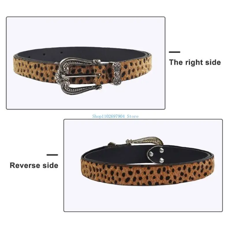 

N7YF Retro Body Chain for Dress Stage Dancing for Women Girls Leopard Print Belt Hot Girl Easy Belt Cowboy Chain