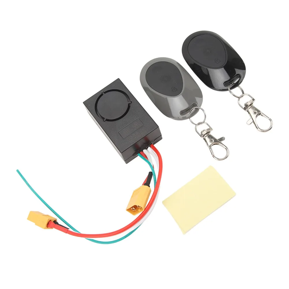 

Durable 115dB Anti Theft Alarm XT60 Interface Black Burglar Bike Alarm Remote Control Alarm Bike Protection