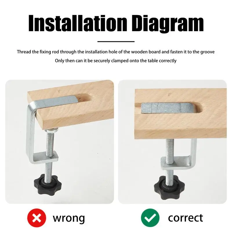 1Set Bench Pin Clamp V-Slot Bench Vise Fixing Clip For Workbench Wooden Workholding Devices Adjustable Jewelry Clamp Tool