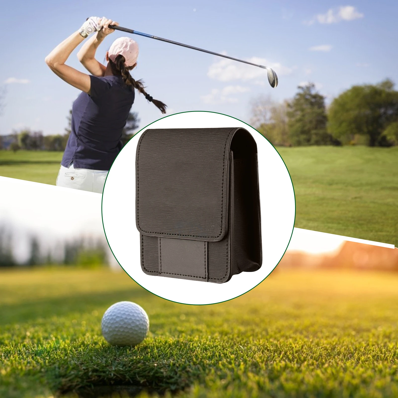 Golf Rangefinder Magnetic Case Leather Storage Case For Ranging Instrument Shockproof Waterproof Diastimeter Case For Golf