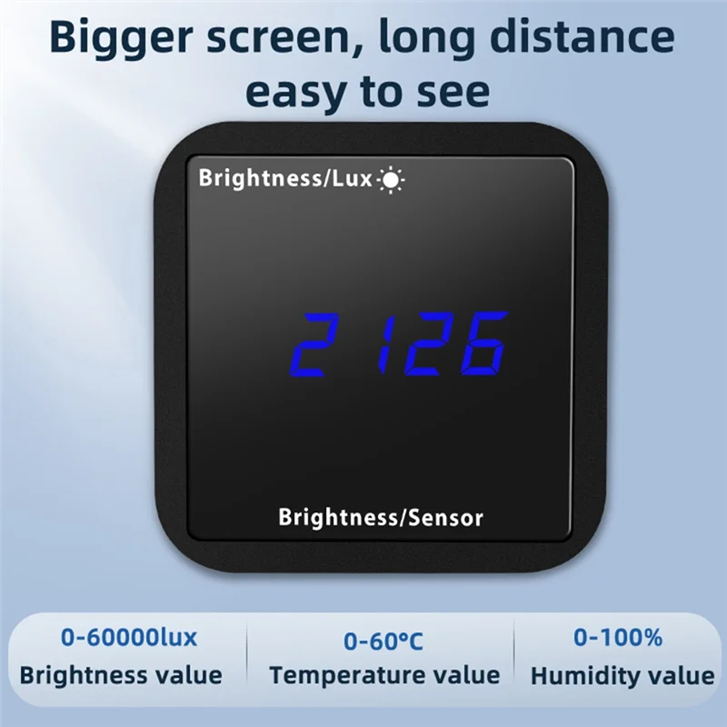 

Flash Trend Tuya Light Sensor Brightness Detector With Temperature Humidity Detection Display Smart Home Security Linkage
