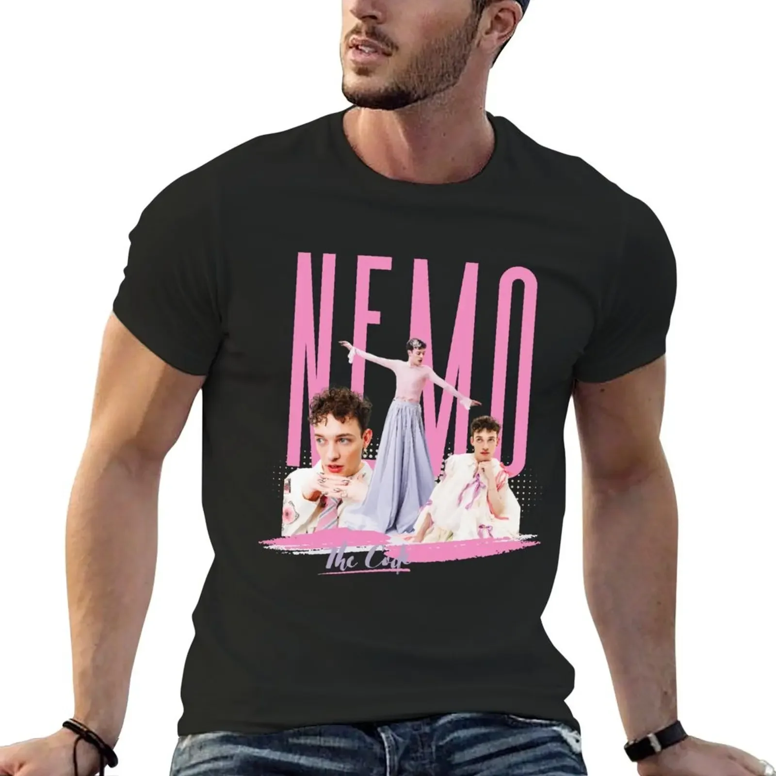 

Nemo Eurovision Switzerland 2024 T-Shirt Aesthetic clothing graphics customs mens designer clothes