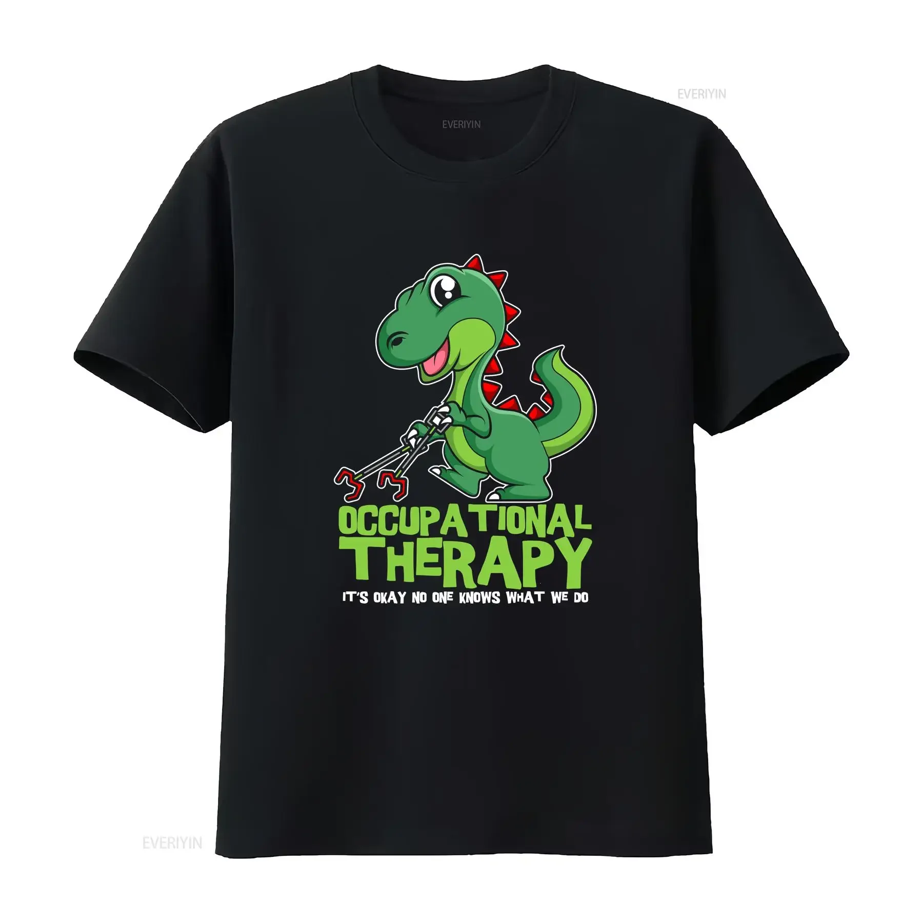 Occupational TherapisT T Shirt It's Okay For Therapy Cute Rex Design Science vintage Washed Unisex graphic Slightly Soft