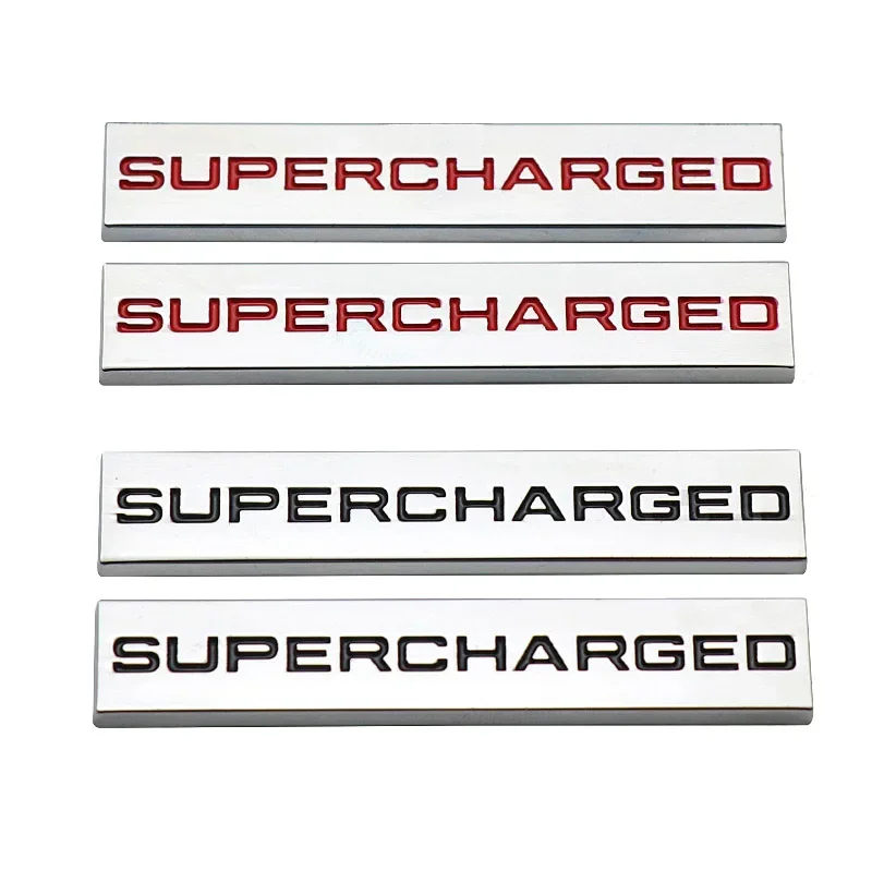 2Pcs Car Body Side Emblem Rear Trunk Sticker SUPERCHARGED Logo For Land Rover Discovery Evoque Freelander Aurora Defender