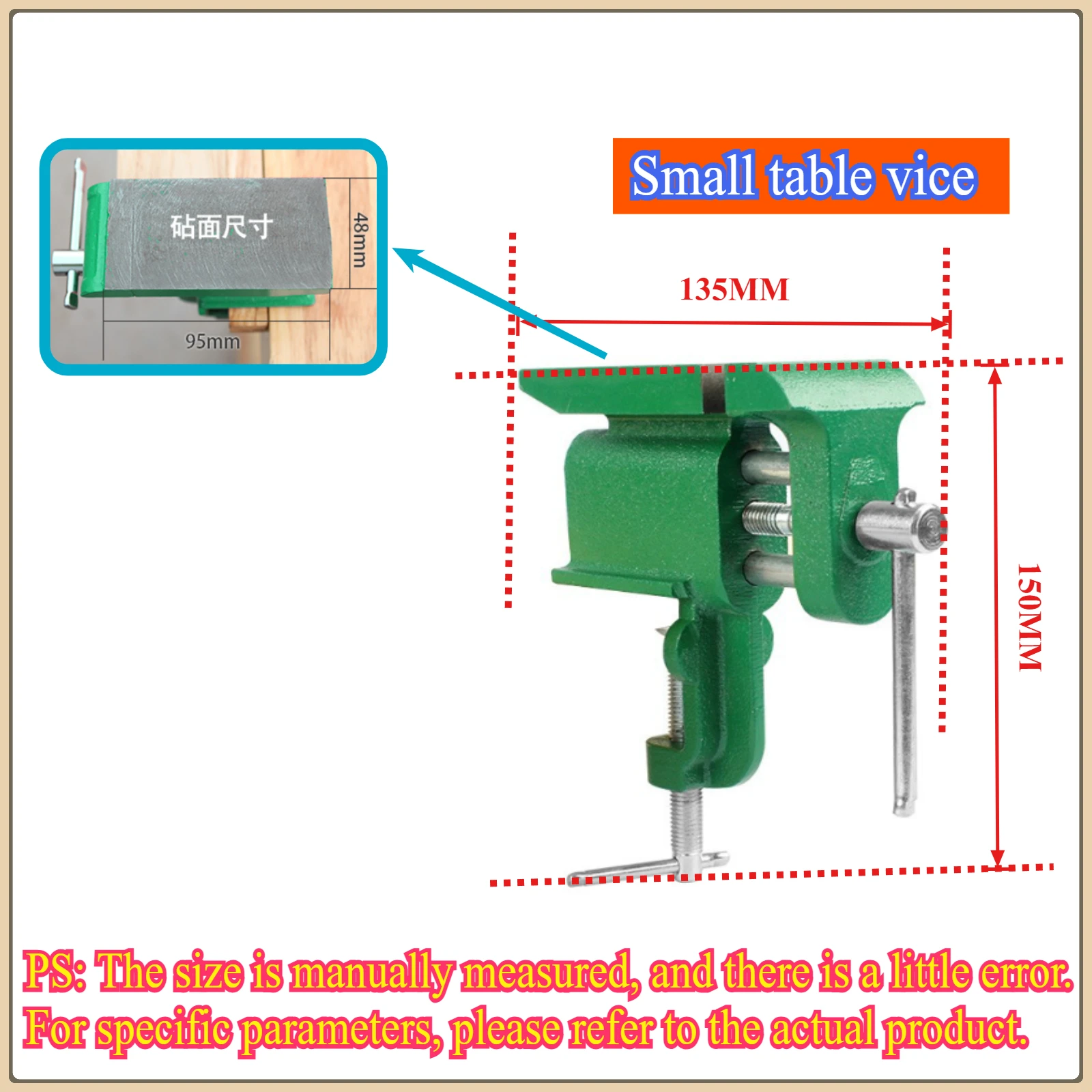 Small household table tiger pliers with anvil flat tapping flat mouth pliers multifunctional fixture tiger -pliers table-pliers