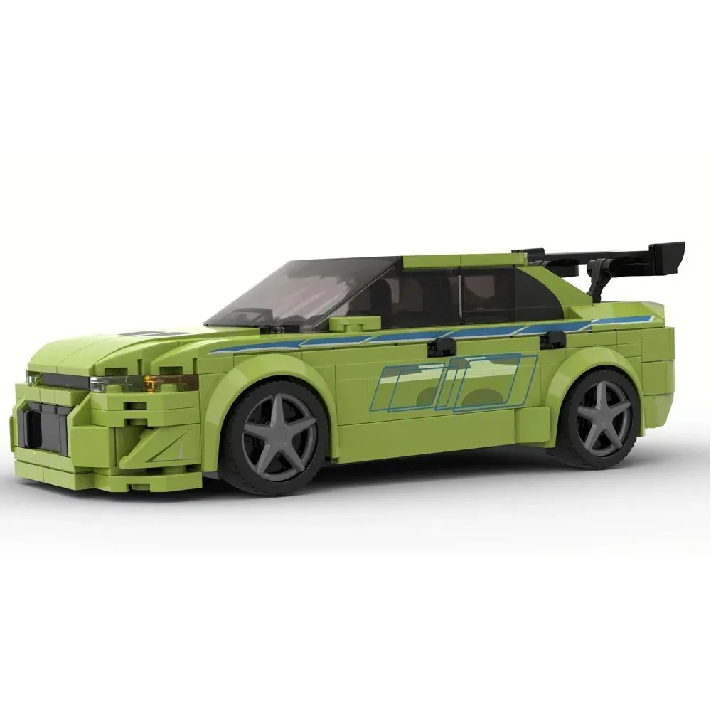 285PCS MOC Champion series Lancer Evolution VII Building Blocks Assembly Model Classic racing toy brick Children's birthday gift