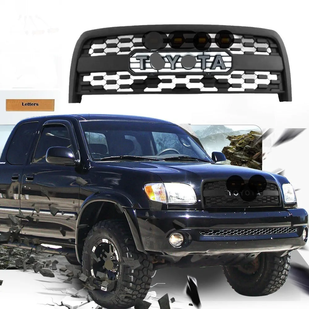 Racing Grills for 1st Gen 2003 2004 2005 2006 Tundra Trd Pro Grill with Toyota Enblem Accessories