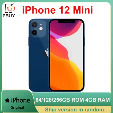 5,4 "Apple iPhone 12 Mini Smartphone 4GB RAM 64GB 128GB 256GB ROM Super OLED A14 Face ID NFC Original 5G teléfono móvil desbloqueado