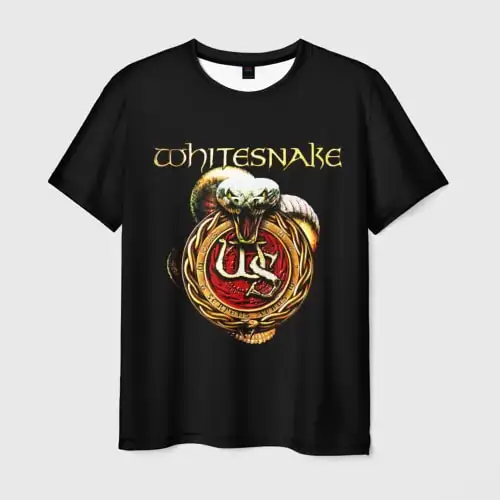 Heavy Metal Rock Whitesnake Band T-Shirt 3D Print Summer Men Women Hip Hop Short Sleeve T Shirt Fashion O-Neck Tee Tops Clothing