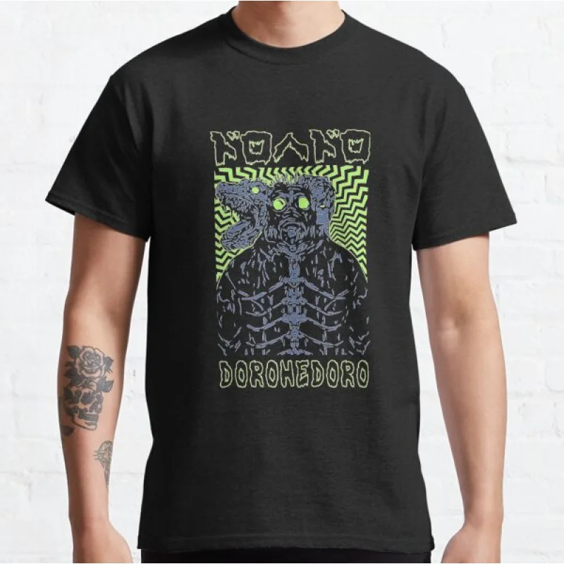 

0405 Manga Dorohedoro caiman Anime T shirt kaiman Manga Men's print Graphic Tee Shirt 100% cotton Y2K clothes All size tops