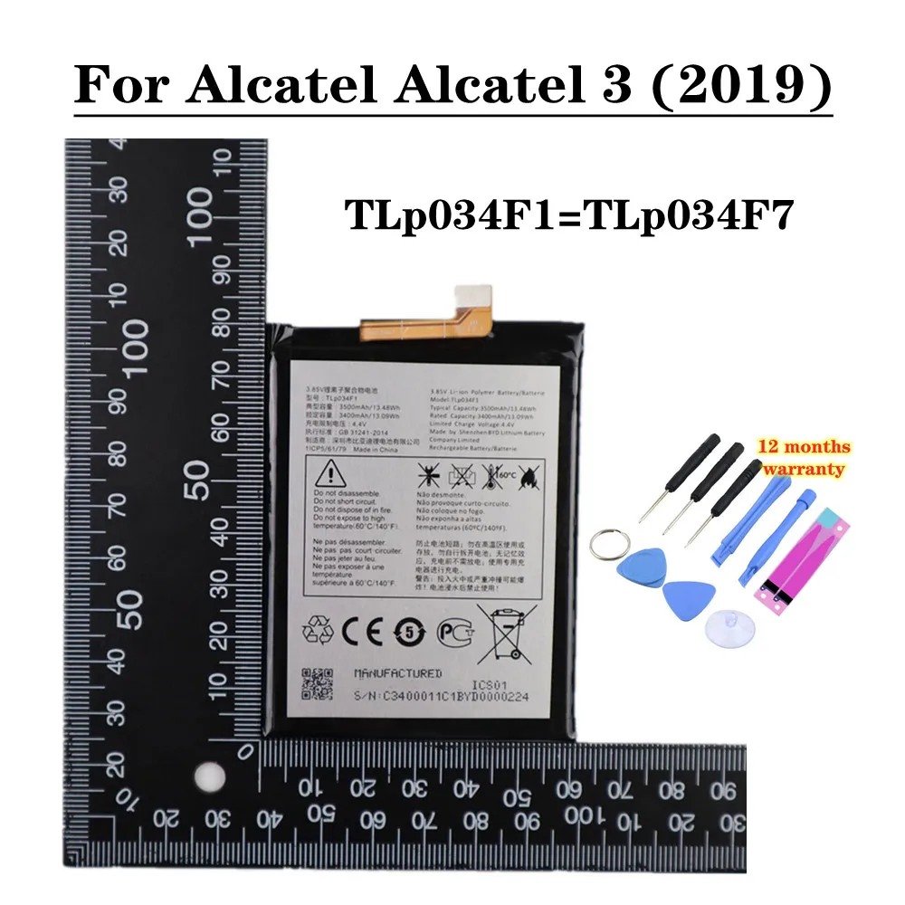 

3500mAh TLP034F1 TLP034F7 High Quality Original Battery For Alcatel 3 3L 2019 5053D 5053K 5053Y 5039D Replacement Phone Battery