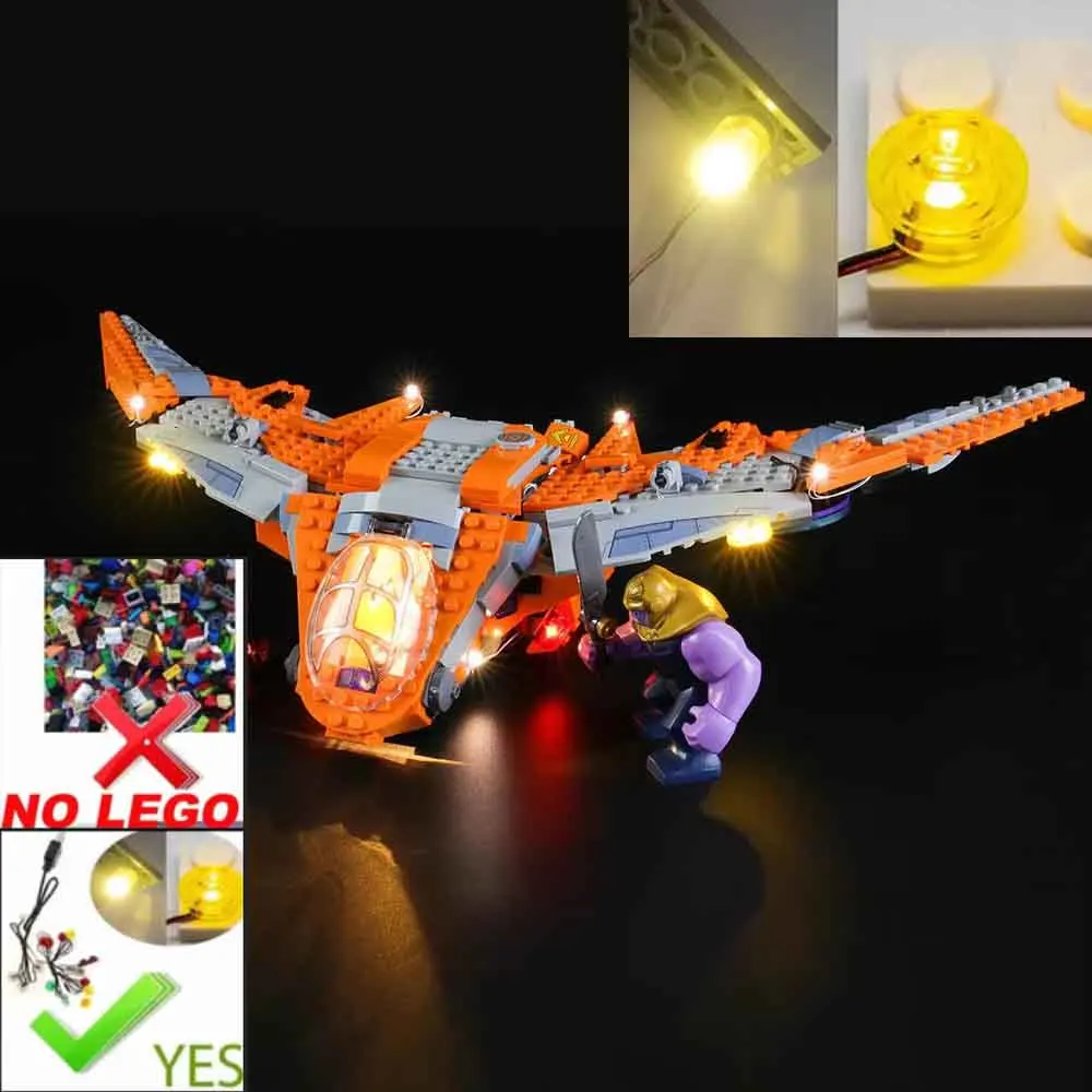 USB LED Light Set for LEGO Avengers Infinity War Thanos: Ultimate Battle 76107 Building Set(NOT INCLUDE THE MODEL)