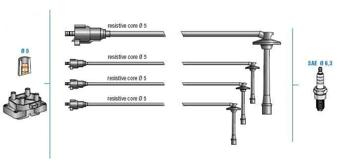 Store code: 7891 for spark plug cable TK AVENSIS-CARIN A.E * AT191 *