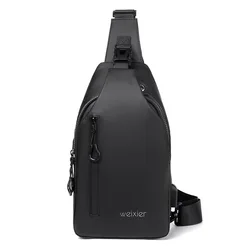 Bolso de pecho Oxford para hombre, bandolera impermeable con carga USB, bolsa de viaje corta, nueva moda