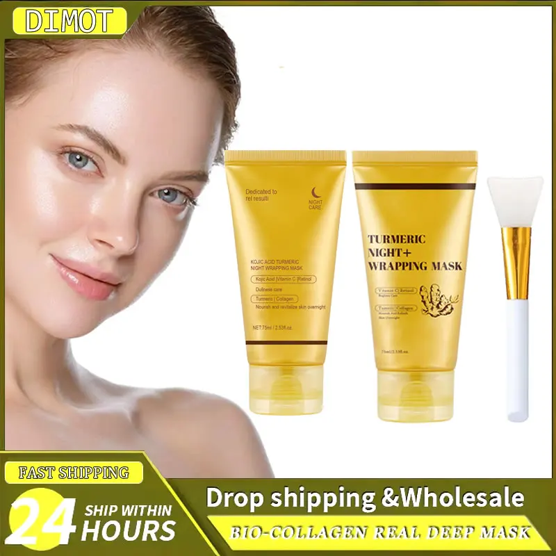 

Turmeric Collagen Night Mask Peel-off Mask To Improves Spots Acne Dullness Hydrating Moisturizing Brightening Hydrating Skin