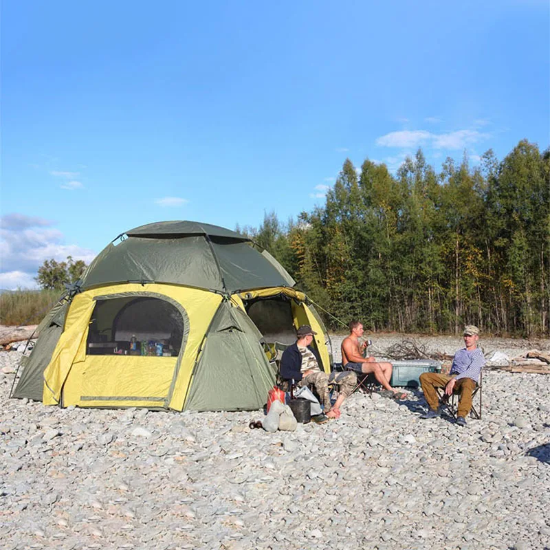 LH Automatic Quick Open Ball Tent Outdoor Rainproof Sunscreen Family Camping Portable Folding