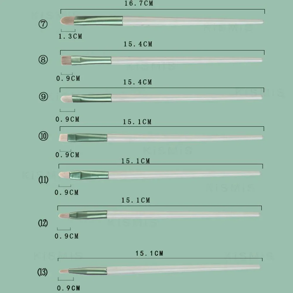 Set di pennelli per trucco da 13 pezzi, fondotinta in polvere, sopracciglio, ombretto, pennelli per fard, kit completo di strumenti di bellezza