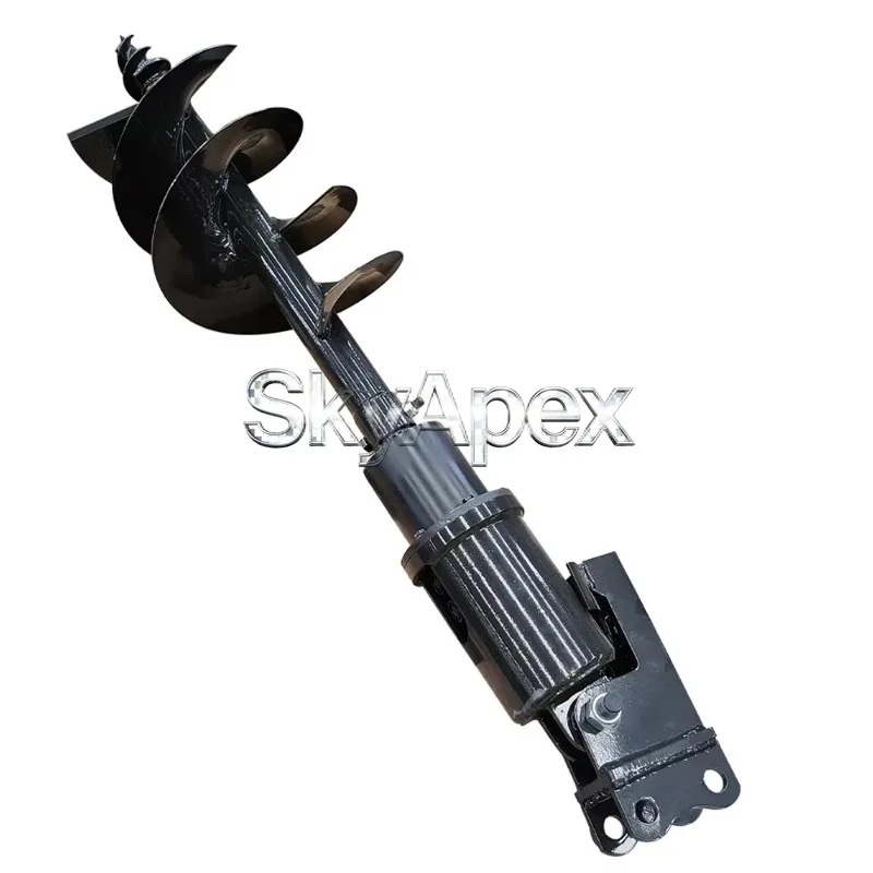 Mini Excavator Auger Attachment Earth Auger Drill Bit for Mini Excavator Post Hole Digger for Farm Construction Landscaping