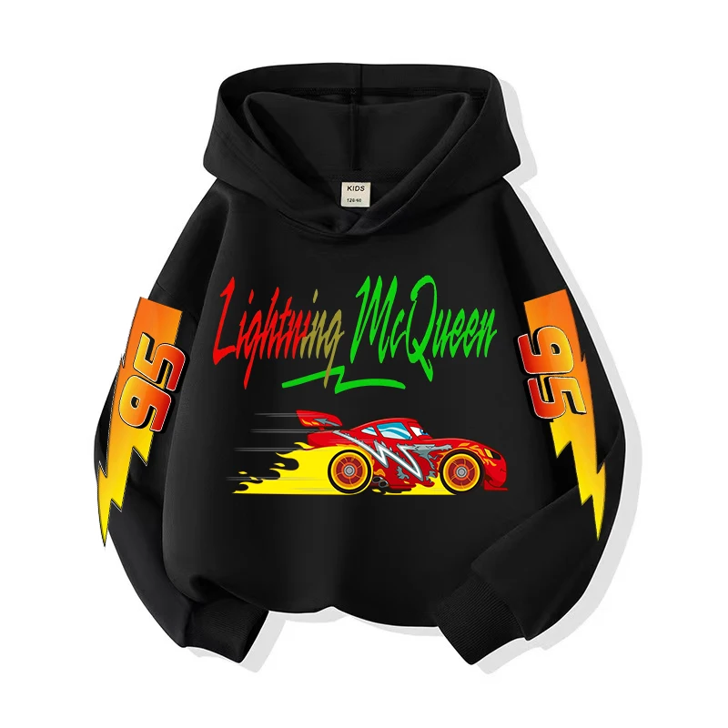 2025 أطفال البرق ماكوين 95 سيارة الأمريكية هوديي الكرتون طباعة البلوز ملابس عصرية للأطفال تصميم شخصية ارتداء #6