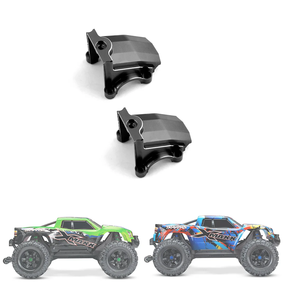 2Pcs Metal Front and Rear Differential Cover Gearbox Cover for 1/5 Traxxas X-Maxx Xmaxx 6S 8S RC Car Upgrade Parts,1