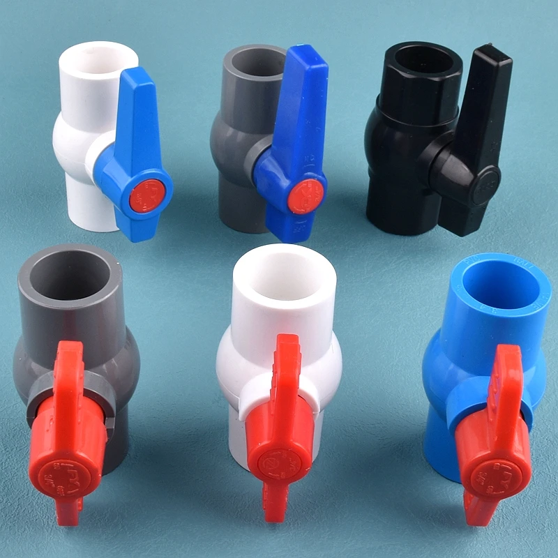 

Inner Diameter 20~50mm PVC Pipe Ball Valve Grey Aquarium Fish Tank Pipeline drainage Valve Garden Irrigation Water Switch Valve